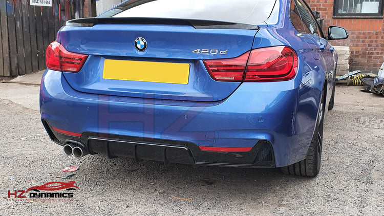 Gloss Black Performance Rear Diffuser FOR BMW 4 Series F32 F33 F36 M Sport