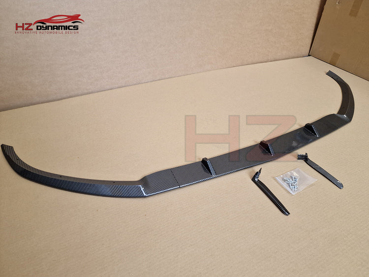 Carbon Look Front Lip Splitter Spoiler For Mercedes C Class W205 C205 AMG 2015-2018