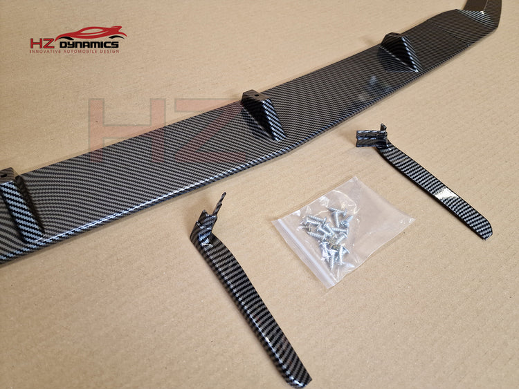 Carbon Look Front Lip Splitter Spoiler For Mercedes C Class W205 C205 AMG 2015-2018