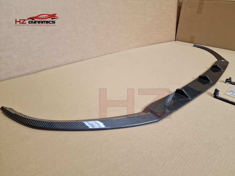 Carbon Look Front Lip Splitter Spoiler For Mercedes C Class W205 C205 AMG 2015-2018