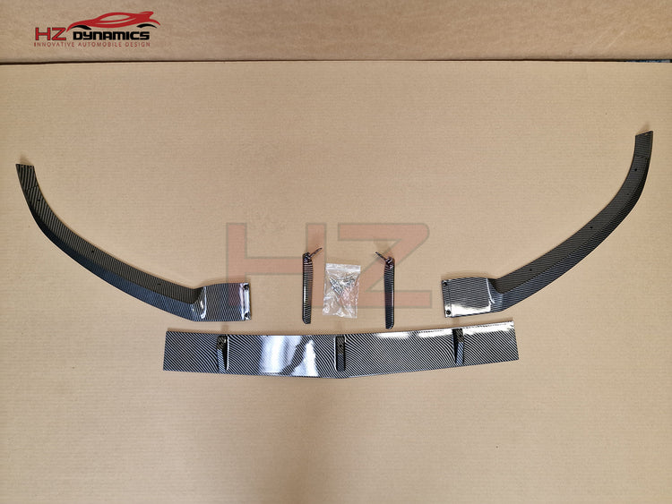 Carbon Look Front Lip Splitter Spoiler For Mercedes C Class W205 C205 AMG 2015-2018
