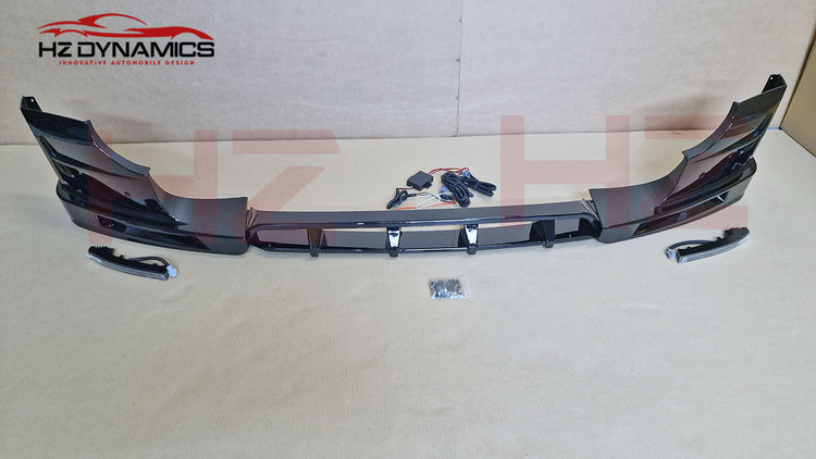 Gloss Black LED Front Bumper Lip FOR 2020-2026 Land Rover Defender L663 90 110