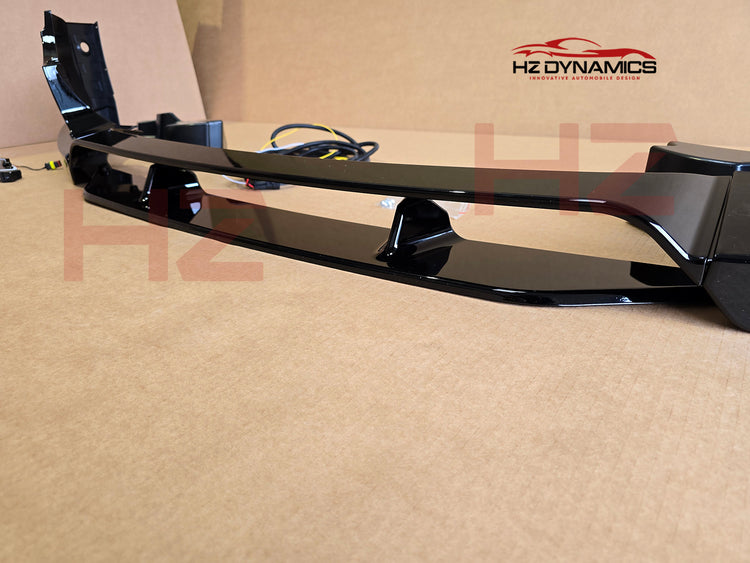 4 Piece Gloss Black LED Front Lip FOR Land Rover Defender L663 2020 2025