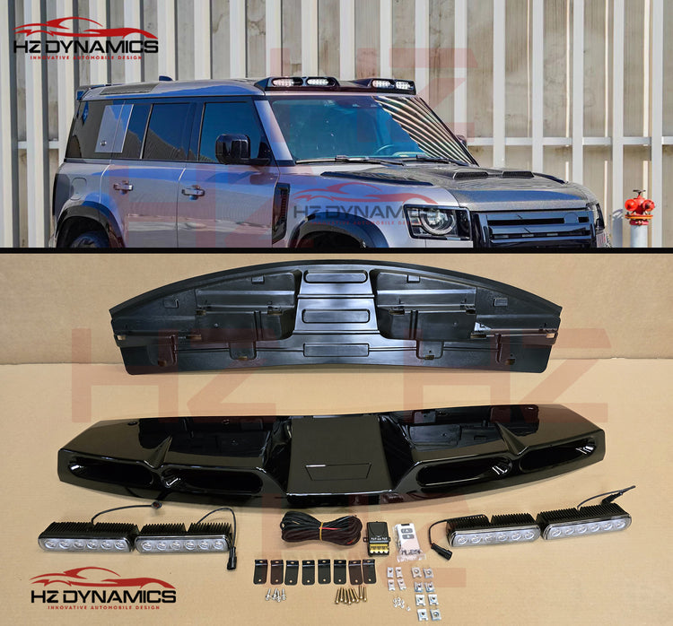 Gloss Black LED Roof Top Light Bar FOR Land Rover Defender 90 110 L663 2020-23