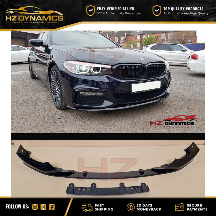 Gloss Black Performance Front Lip M SPORT FOR BMW 5 Series G30 G31 2017 2019
