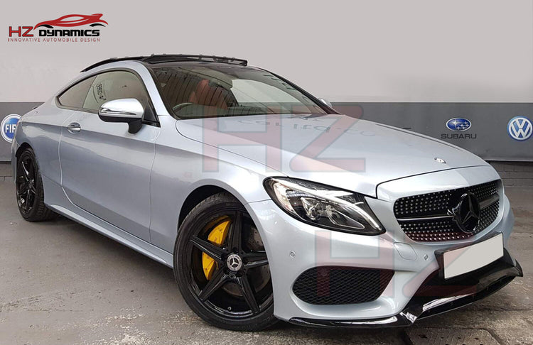 AM Look Gloss Black Front Lip FOR Mercedes C Class W205 C205 2015-2018