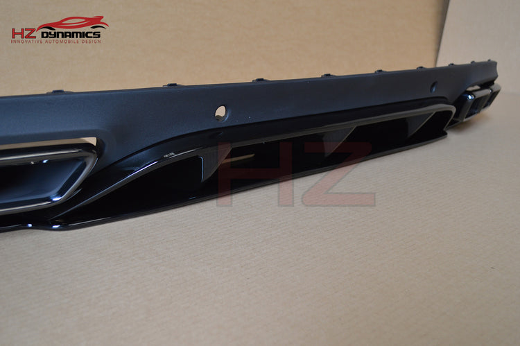 ED1 LOOK GLOSS BLACK REAR DIFFUSER 2015 2018 MERCEDES C CLASS COUPE C205 AMG LINE