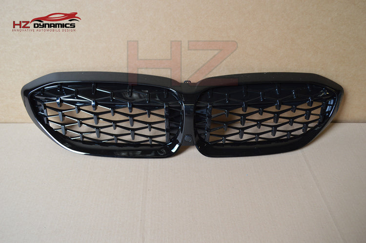 Diamond Gloss Black Kidney Grill FOR BMW G20 G21 3 Series 2019-2022