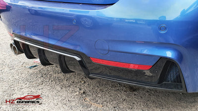 GLOSS BLACK PERFORMANCE REAR DIFFUSER FOR BMW 4 SERIES F32 F33 F36 M SPORT