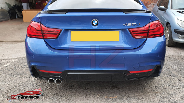 Gloss Black Performance Rear Diffuser FOR BMW 4 Series F32 F33 F36 M Sport