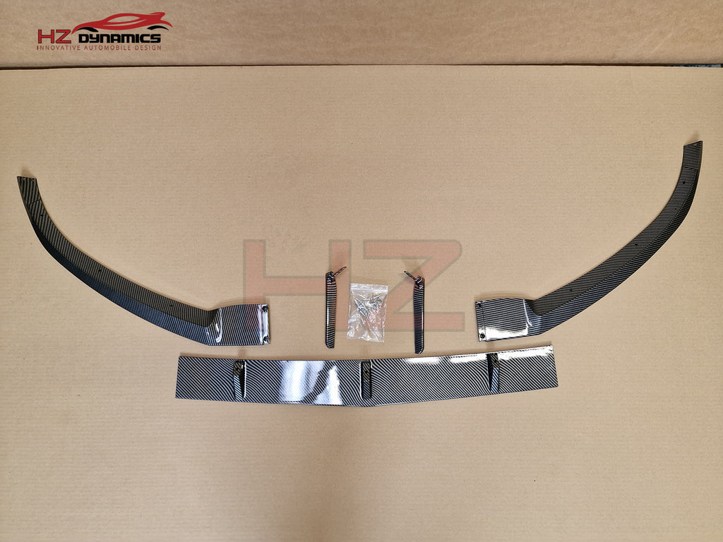 Carbon Look Front Lip Splitter Spoiler For Mercedes C Class W205 C205 AMG 2015-2018
