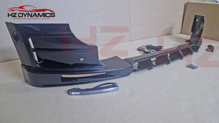 Gloss Black LED Front Bumper Lip FOR 2020-2026 Land Rover Defender L663 90 110