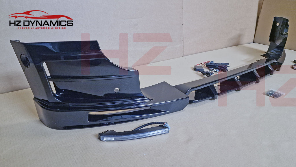 Gloss Black LED Front Bumper Lip FOR 2020-2026 Land Rover Defender L663 90 110