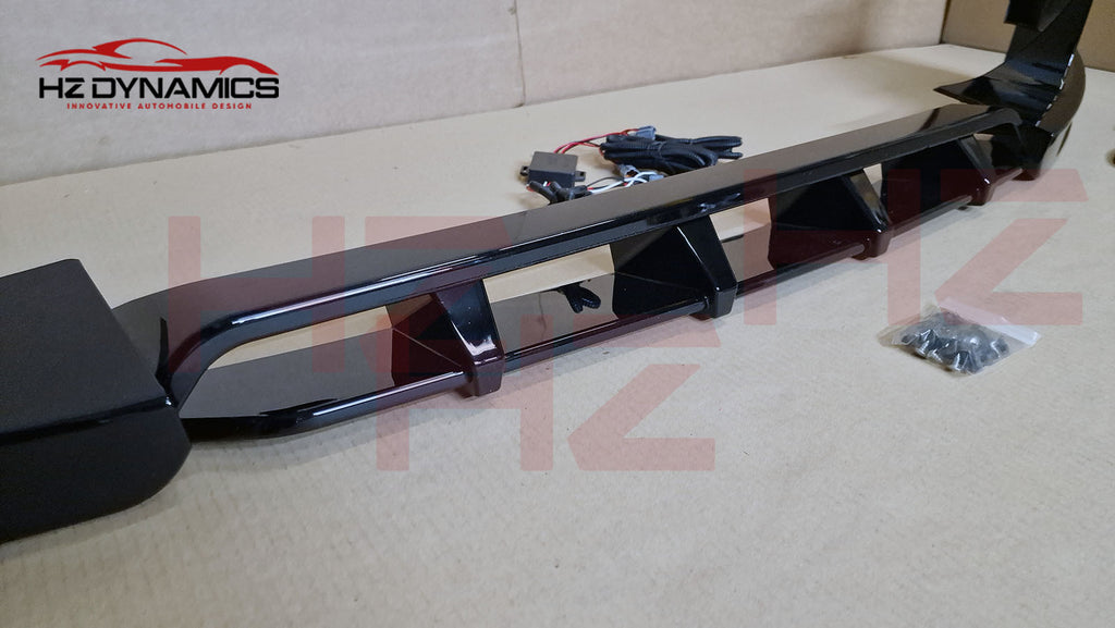Gloss Black LED Front Bumper Lip FOR 2020-2026 Land Rover Defender L663 90 110