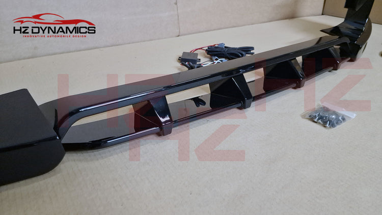 Gloss Black LED Front Bumper Lip FOR 2020-2026 Land Rover Defender L663 90 110