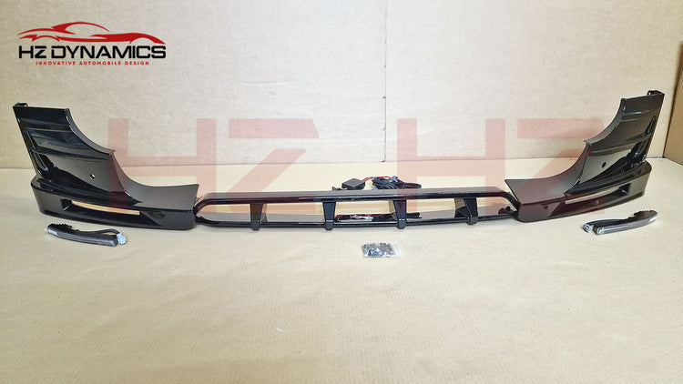 Gloss Black LED Front Bumper Lip FOR 2020-2026 Land Rover Defender L663 90 110