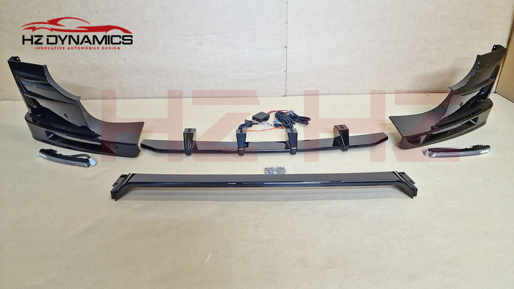 Gloss Black LED Front Bumper Lip FOR 2020-2026 Land Rover Defender L663 90 110