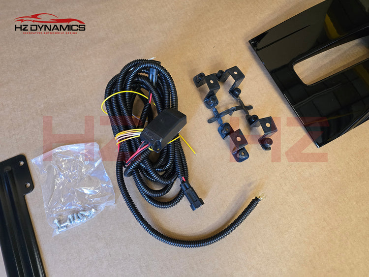 Gloss Black LED Front Bumper Lip FOR 2020-2025 Land Rover Defender L663
