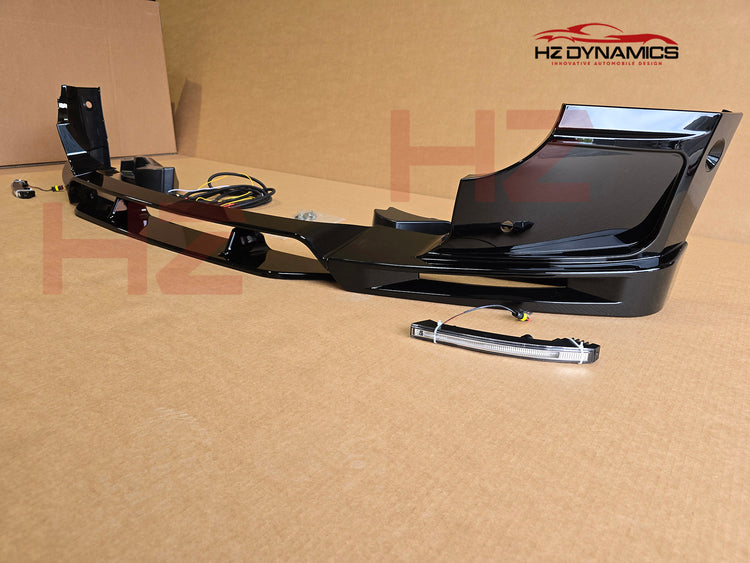 4 Piece Gloss Black LED Front Lip FOR Land Rover Defender L663 2020 2025