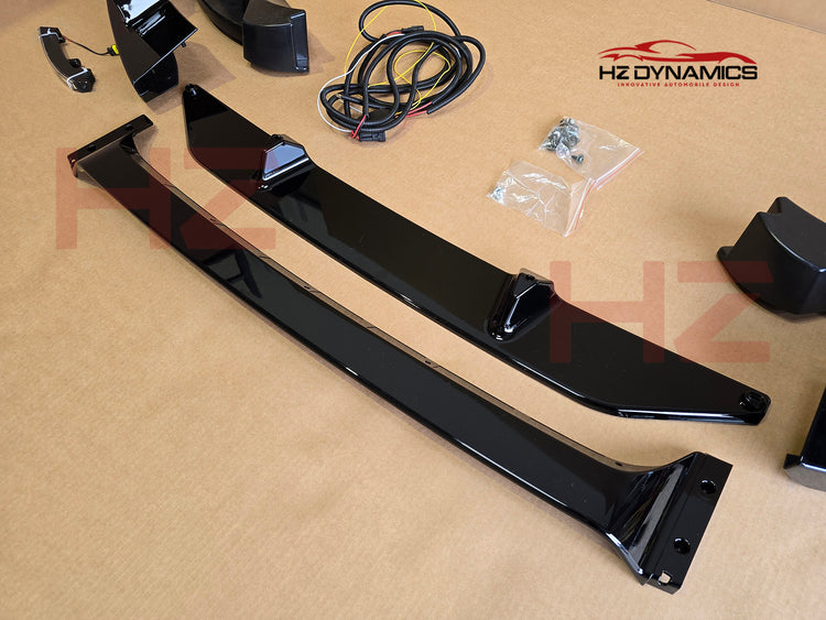 4 Piece Gloss Black LED Front Lip FOR Land Rover Defender L663 2020 2025