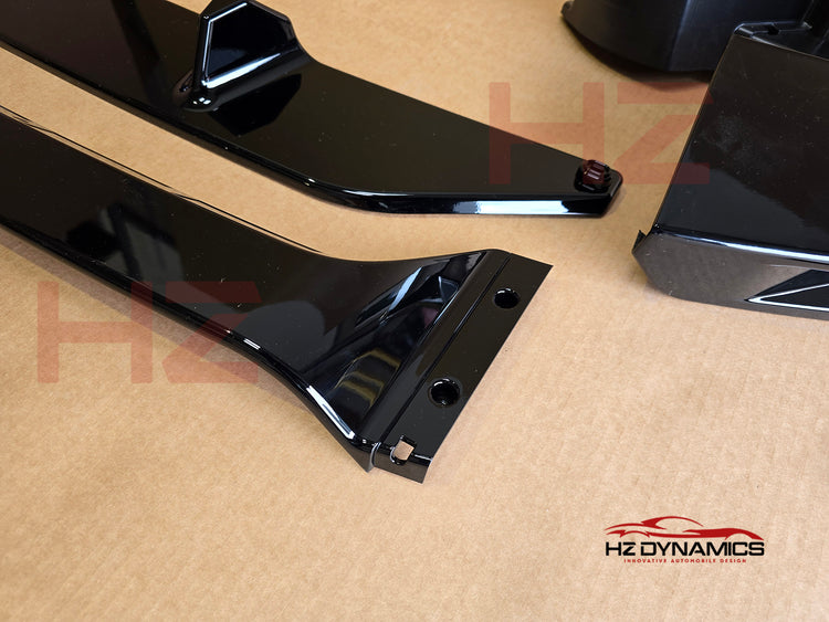 4 Piece Gloss Black LED Front Lip FOR Land Rover Defender L663 2020 2025