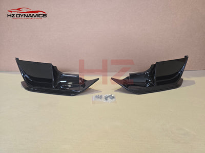 Canards Gloss Black Front Bumper Lip FOR 2020-2025 Land Rover Defender L663