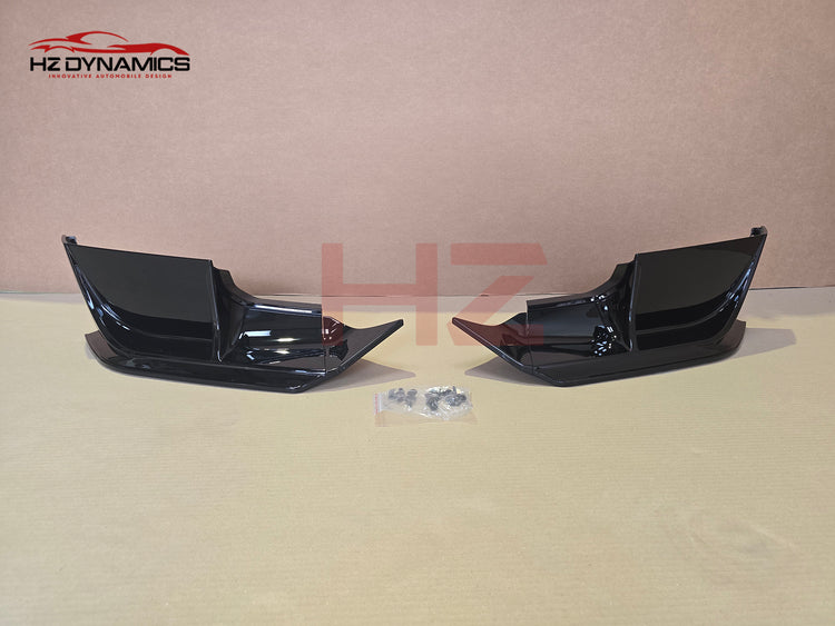 Canards Gloss Black Front Bumper Lip FOR 2020-2025 Land Rover Defender L663