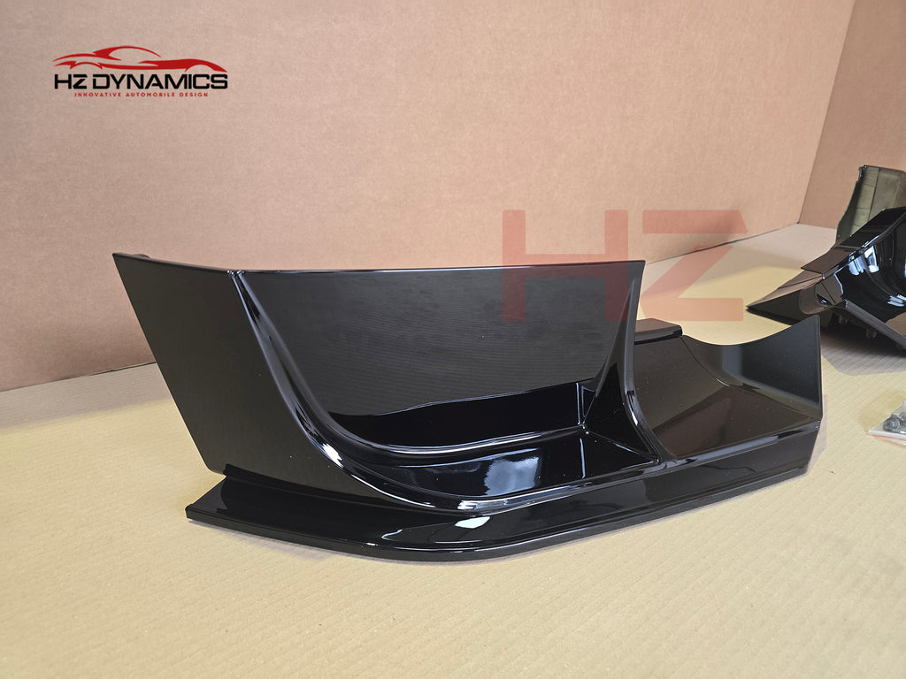 Canards Gloss Black Front Bumper Lip FOR 2020-2025 Land Rover Defender L663