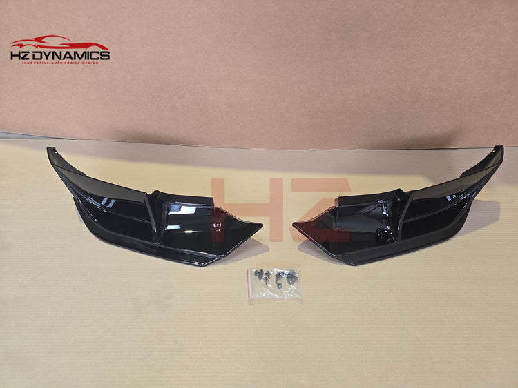 Canards Gloss Black Front Bumper Lip FOR 2020-2025 Land Rover Defender L663