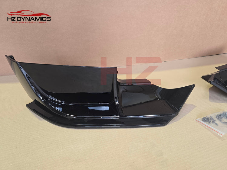 Canards Gloss Black Front Bumper Lip FOR 2020-2025 Land Rover Defender L663