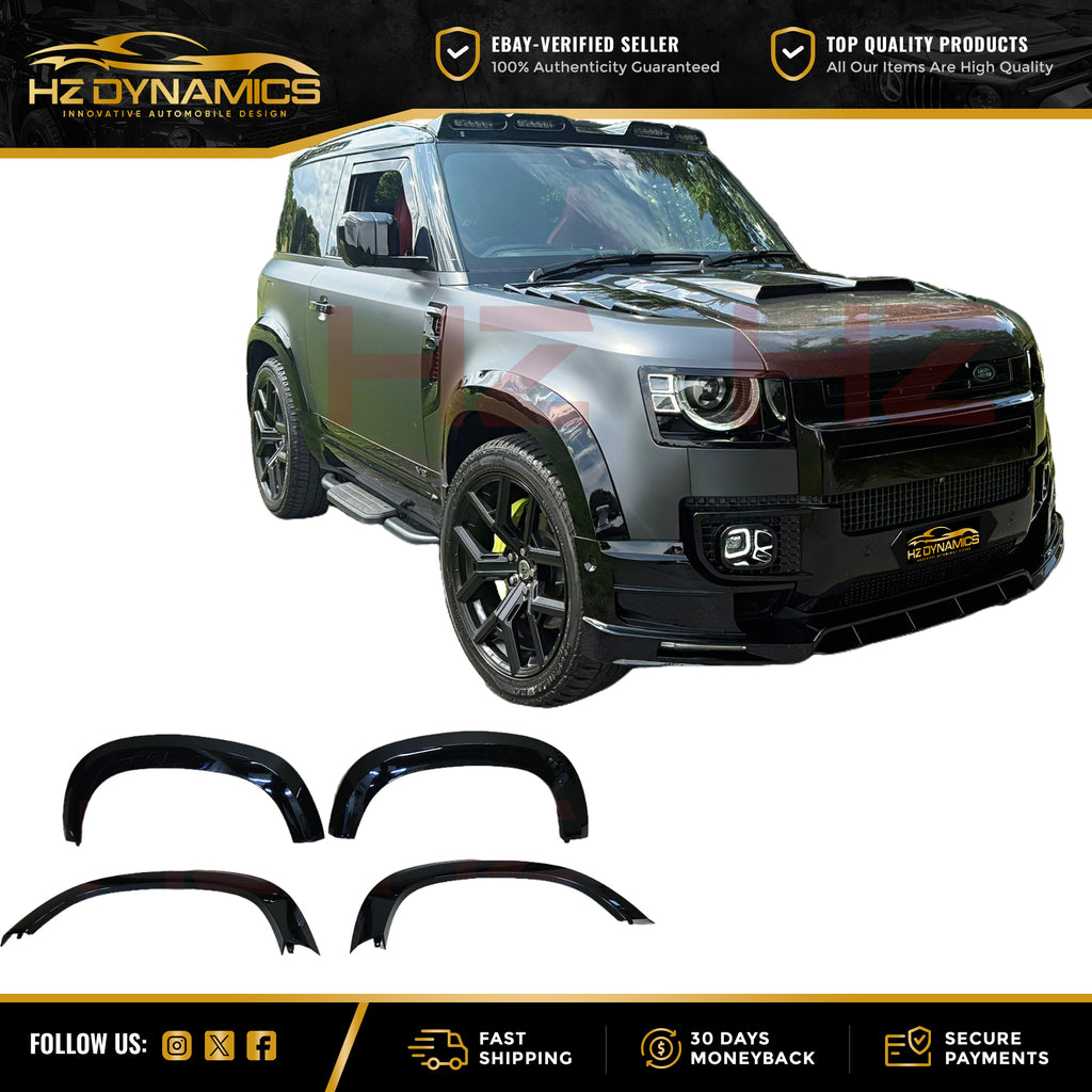 Gloss Black Wheel Arch Kit FOR 2020-2026 Land Rover Defender 90 L663 Wide