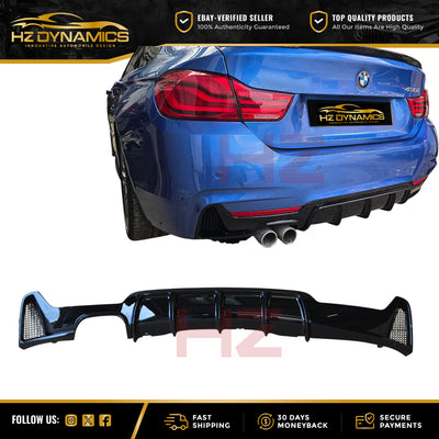 Gloss Black Performance Rear Diffuser FOR BMW 4 Series F32 F33 F36 M Sport