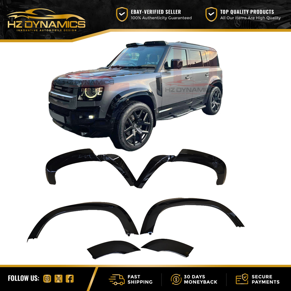Gloss Black Wheel Arch Kit FOR 2020-2026 Land Rover Defender 110 L663 Wide