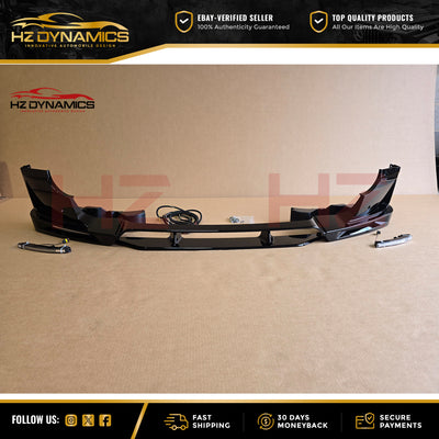 4 Piece Gloss Black LED Front Lip FOR Land Rover Defender L663 2020 2025