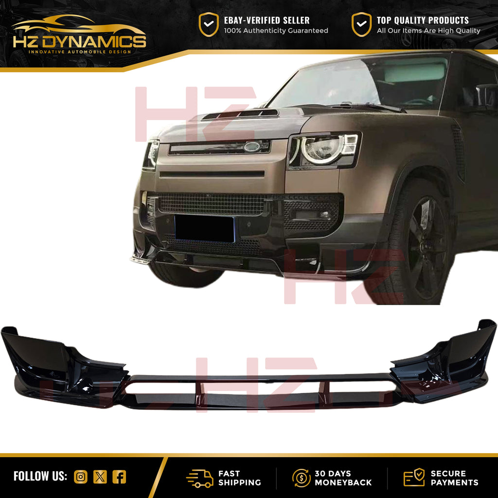 MS Look Gloss Black Front Bumper Lip FOR 2020-2025 Land Rover Defender L663