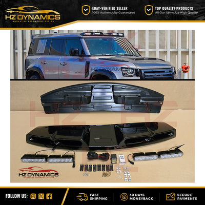 Gloss Black LED Roof Top Light Bar FOR Land Rover Defender 90 110 L663 2020-23