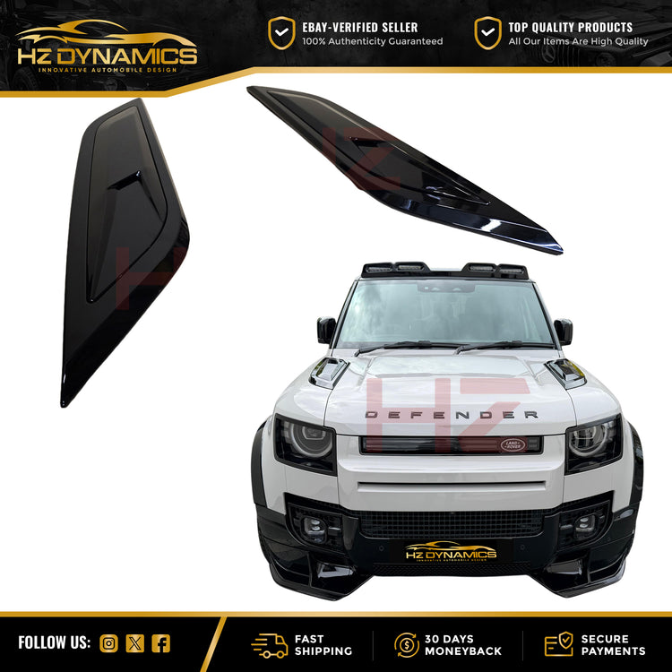 Bonnet Vents Gloss Black FOR Land Rover Defender 90 110 L663 2020-2026