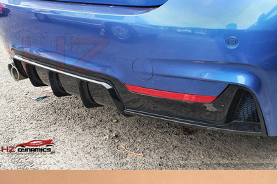 GLOSS BLACK PERFORMANCE REAR DIFFUSER FOR BMW 4 SERIES F32 F33 F36 M SPORT