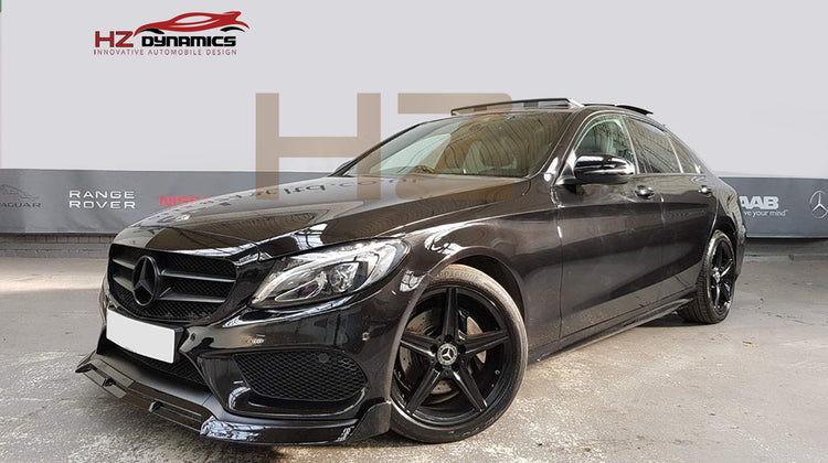BB Look Gloss Black Front Lip FOR 2015-2018 Mercedes C Class W205 C205 AMG