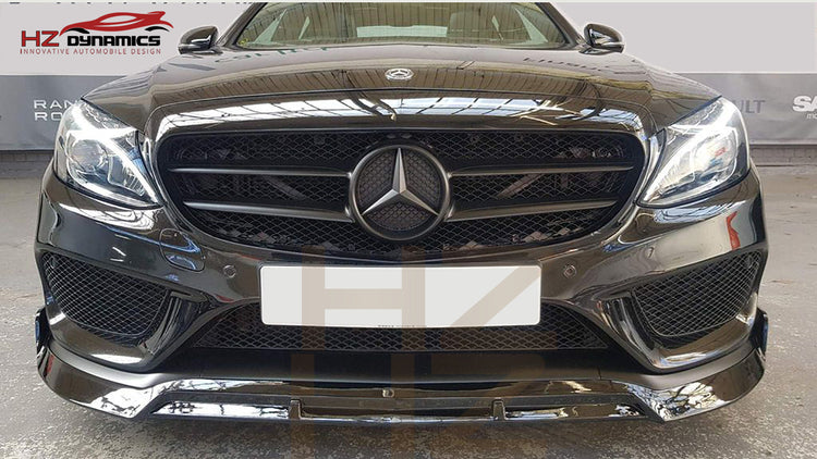 BB Look Gloss Black Front Lip FOR 2015-2018 Mercedes C Class W205 C205 AMG