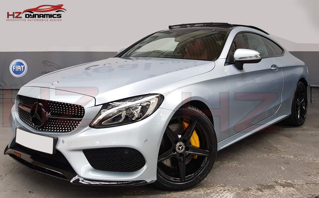 AM Look Gloss Black Front Lip FOR Mercedes C Class W205 C205 2015-2018