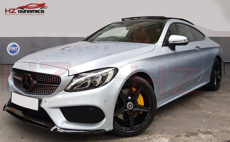 AM Look Gloss Black Front Lip FOR Mercedes C Class W205 C205 2015-2018