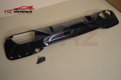 GLOSS BLACK PERFORMANCE LOOK DIFFUSER FOR BMW G30 G31 5 SERIES VALANCE 2017 +