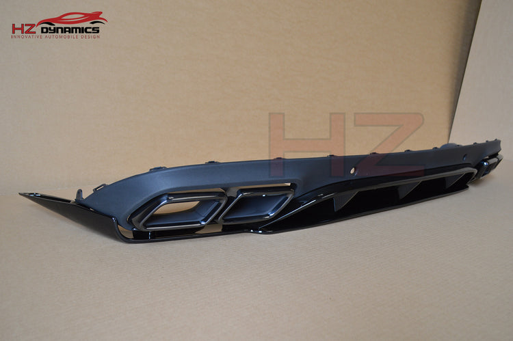 ED1 LOOK GLOSS BLACK REAR DIFFUSER 2015 2018 MERCEDES C CLASS COUPE C205 AMG LINE