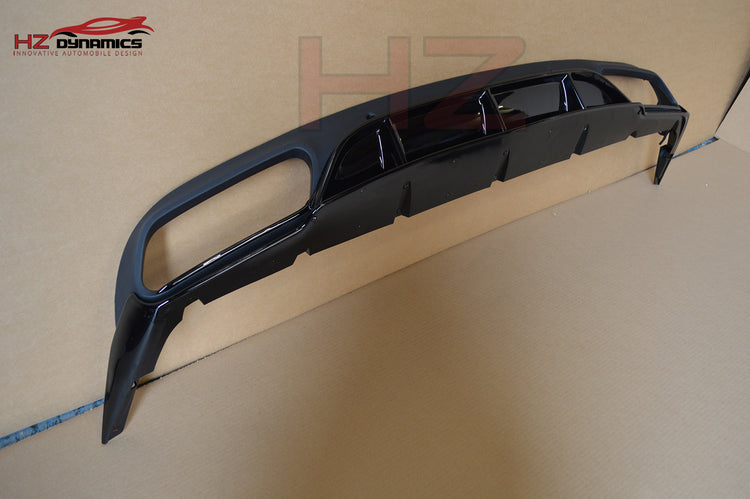 ED1 LOOK GLOSS BLACK REAR DIFFUSER 2015 2018 MERCEDES C CLASS COUPE C205 AMG LINE