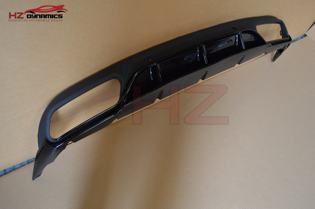 ED1 LOOK GLOSS BLACK REAR DIFFUSER 2015 2018 MERCEDES C CLASS COUPE C205 AMG LINE