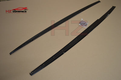 GLOSS BLACK PERFORMANCE SIDE SKIRT EXTENSION BLADES FOR BMW 3 SERIES F30 F31 PP