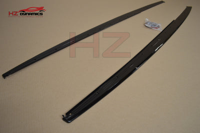 GLOSS BLACK PERFORMANCE SIDE SKIRT EXTENSION BLADES FOR BMW 3 SERIES F30 F31 PP