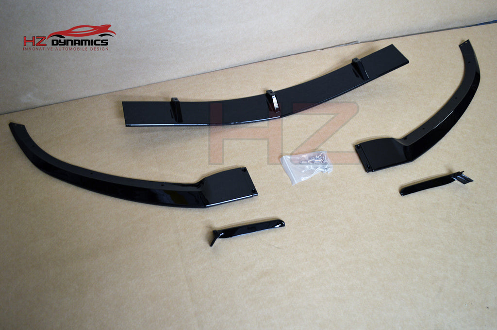 GLOSS BLACK FRONT LIP SPLITTER SPOILER FOR MERCEDES C CLASS W205 C205 AMG 2014