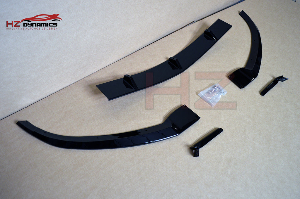 GLOSS BLACK FRONT LIP SPLITTER SPOILER FOR MERCEDES C CLASS W205 C205 AMG 2014